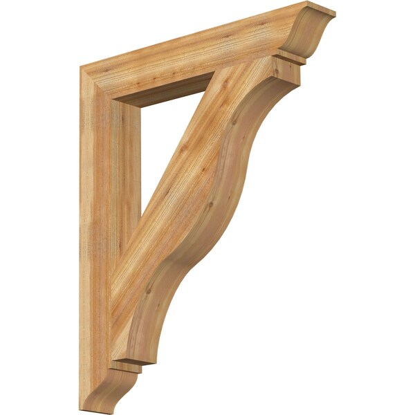 Ekena Millwork Funston Traditional Rough Sawn Bracket, Western Red Cedar, 6"W x 40"D x 48"H BKT06X40X48FST01RWR - main